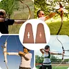 Leather Bow Tip Protector Bow Limb Guard Portable for Recurve Bow (Light Brown)