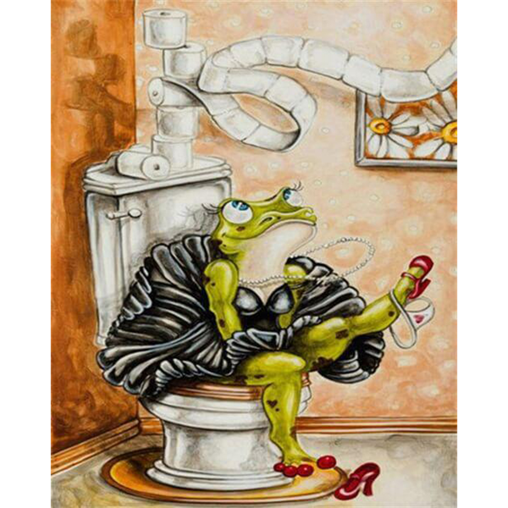 

(Multi-Size) Frog - Round/Square Drill Diamond Painting, Square diamond 30*40cm, 501 Original