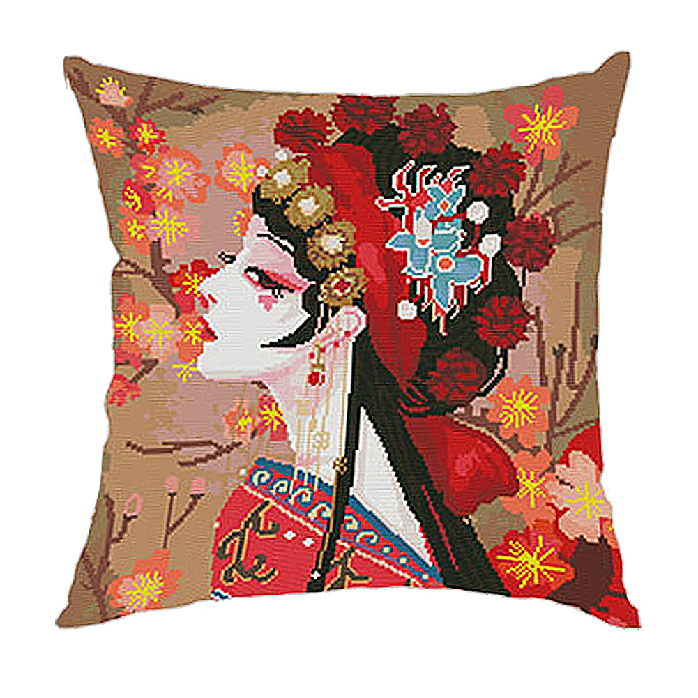 

Beijing Opera - 11CT Stamped Cross Stitch - Pillowcase, 501 Original