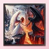 Angels Demons-11CT Stamped Cross Stitch 40*40cm
