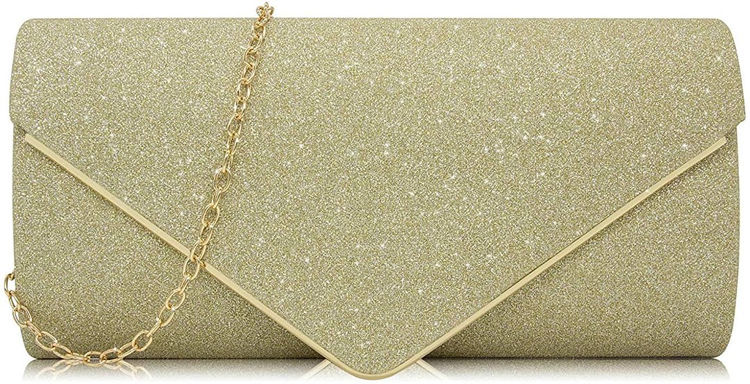 Evening Bag for Women Glitter Crossbody Shoulder Handbag Sparkly Clutch Bag Wedding Evening Purse