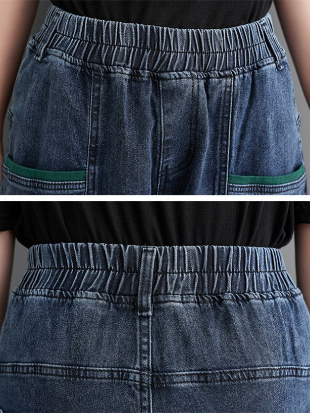 Women Half Sleeve V-neck Solid Color Dress