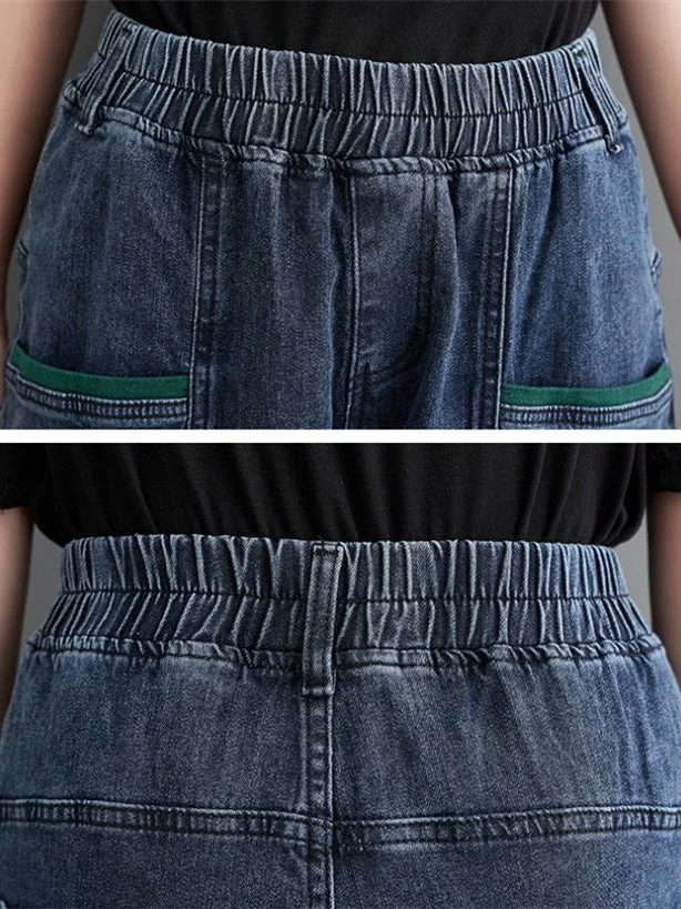 Women Half Sleeve V-neck Solid Color Dress