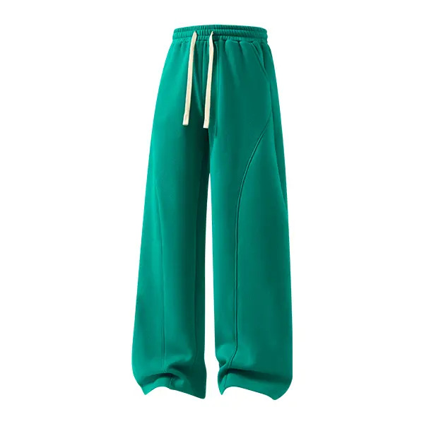 Green relaxed sweatpants