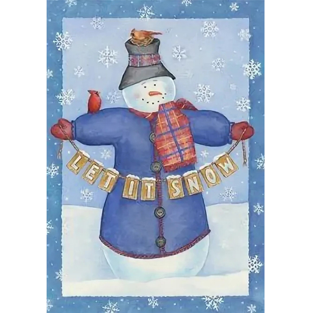 

Winter Snowman - Round Drill Diamond Painting - 35*50CM, 501 Original