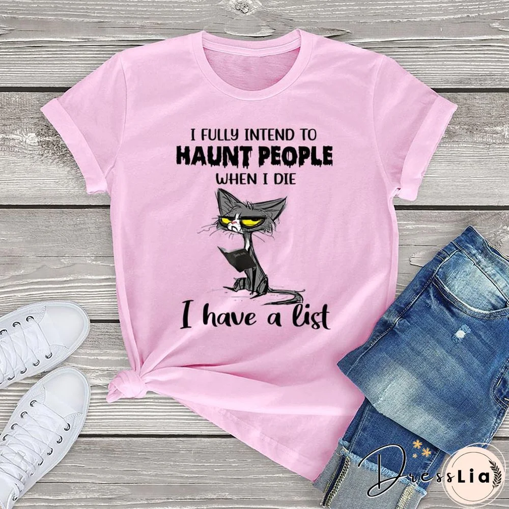 Funny Angry Cat Graphic T ShirtsFor Women Clothing Halloween Gifts Harajuku Short Sleeve Tee Tops Kawaii Cotton Girls Tshirts