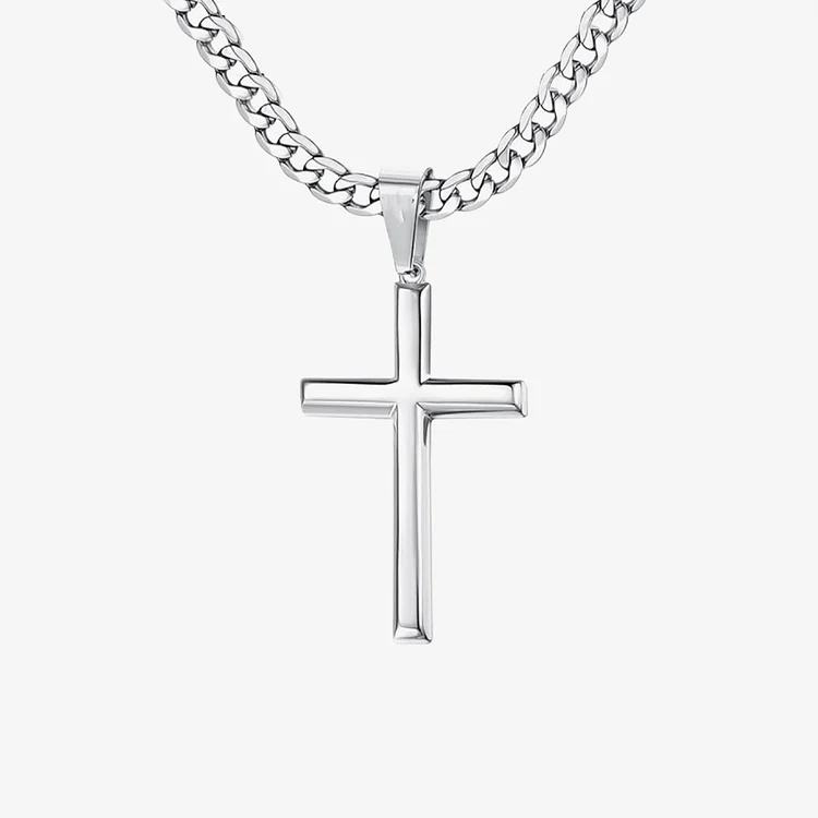For Bonus Son - We're Family Forever Cross Pendant Necklace