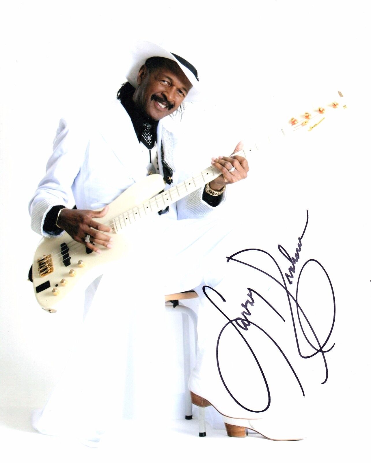 GFA Sly & the Family Stone * LARRY GRAHAM * Signed 8x10 Photo Poster painting PROOF L1 COA