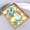 DIY Diamond Painting Wooden Tray Food Tray with Handle Living Room Decoration Donut Wooden Tray Kit
