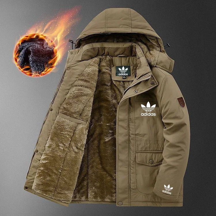 Zimná teplá, vetruvzdorná a nepremokavá bunda Adidas 2024