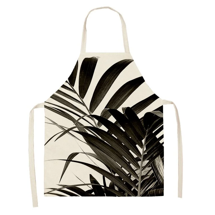 Linen Kitchen Apron - Tropical Plant letclo 