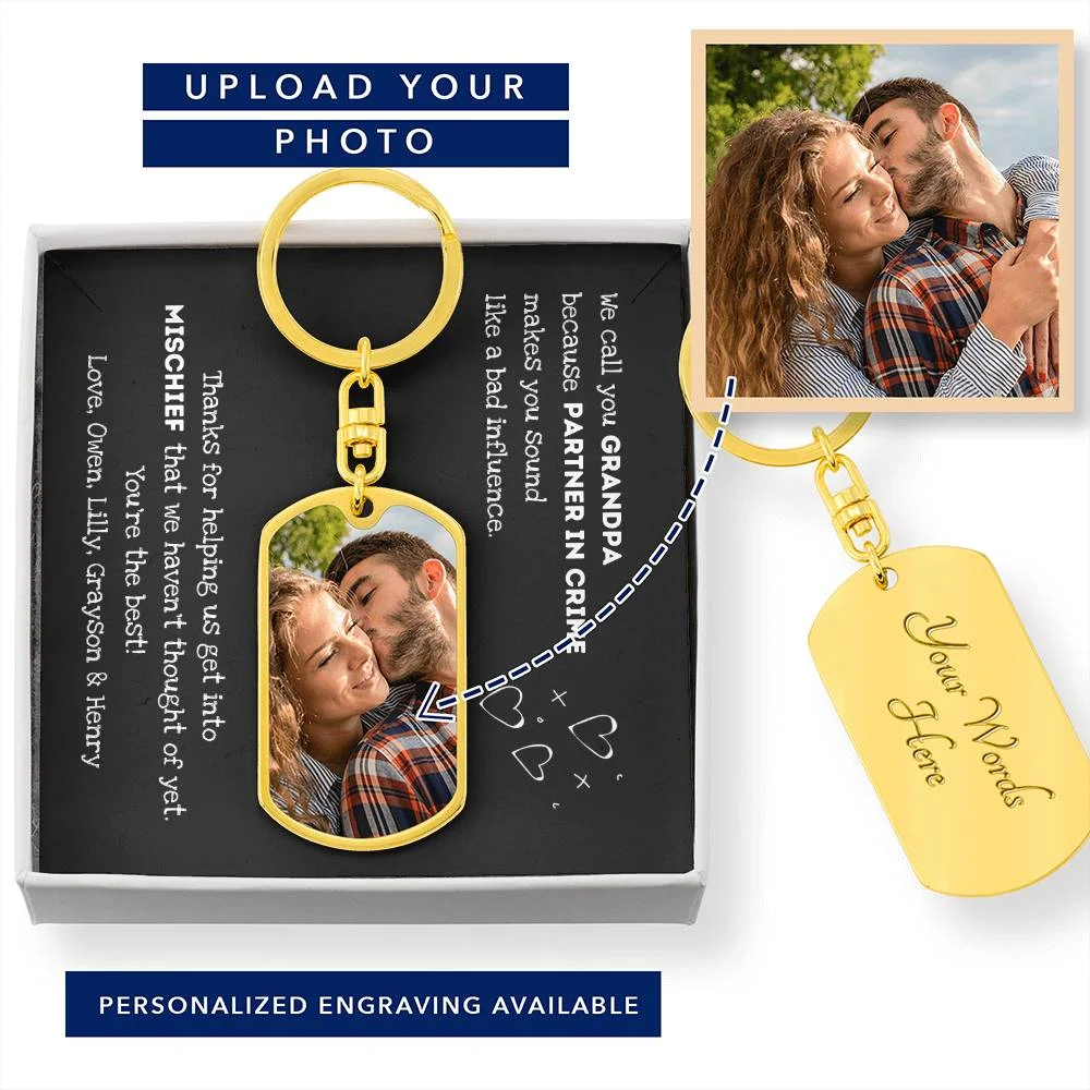 Grandpa Keychain - Love Owen, Lilly, Grayson & Henry ShineOn Fulfillment James Yang
