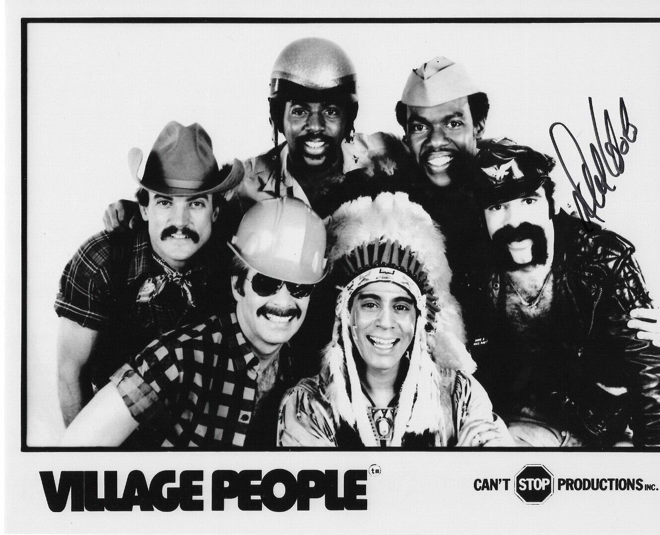 * DAVID HODO * signed 8x10 Photo Poster painting * VILLAGE PEOPLE CONSTRUCTION WORKER * COA * 7