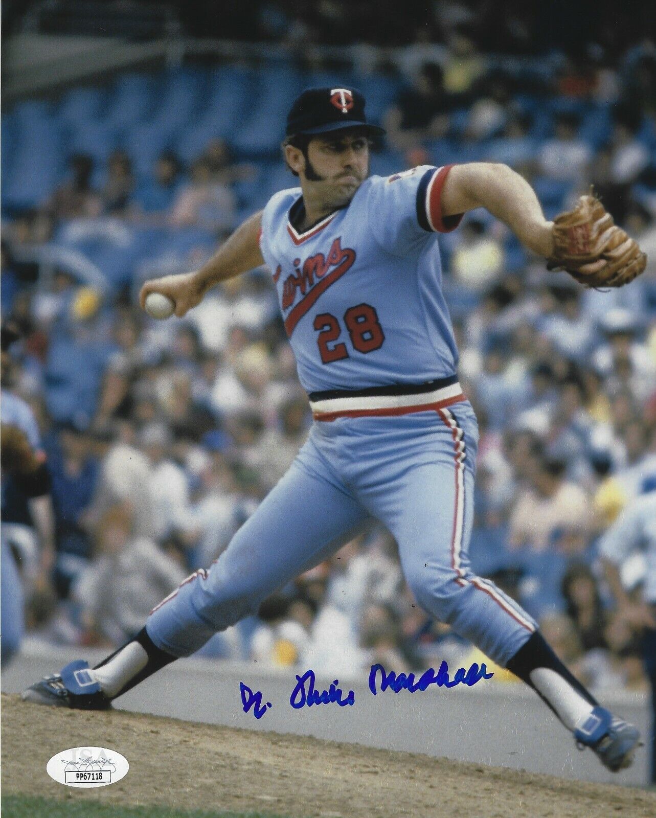 Signed 8x10 Dr. Mike Marshall Minnesota Twins Autographed Photo Poster painting JSA COA