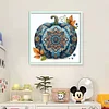 (US Only)Pumpkin Printed Cross Stitch Kit 40x40cm DIY 14CT Embroidery Craft Set Decor