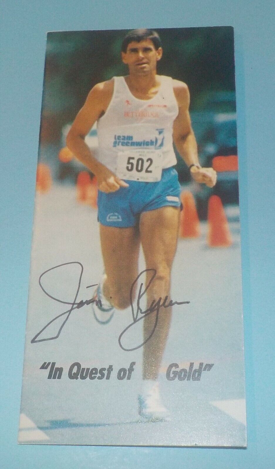 Jim Ryun Signed Autographed Pamphlet Booklet Photo Poster painting Olympic Track Field