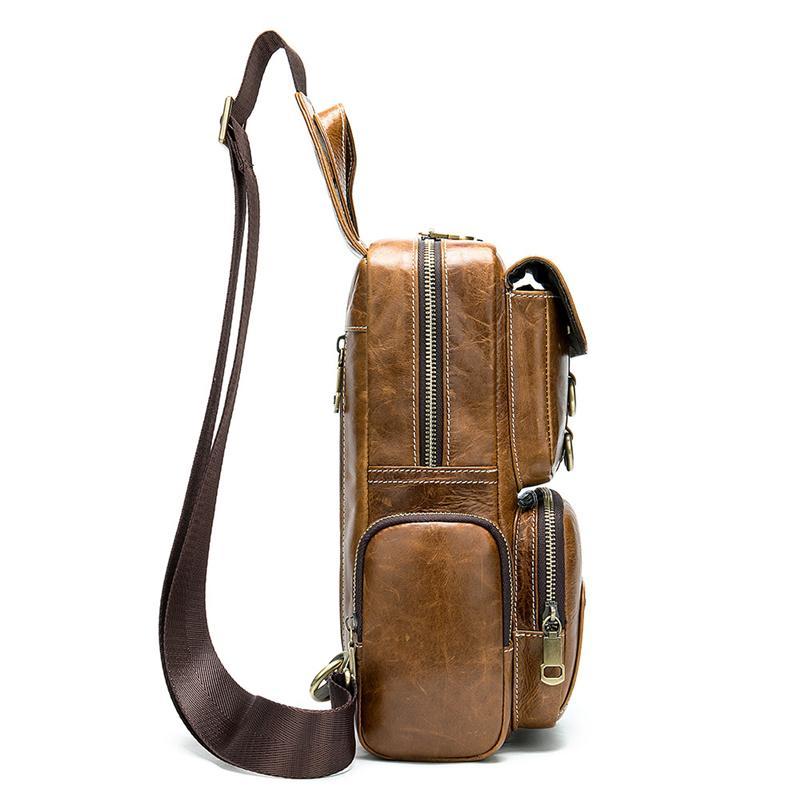 Sports Leather Crossbody Bags With Large Capacity