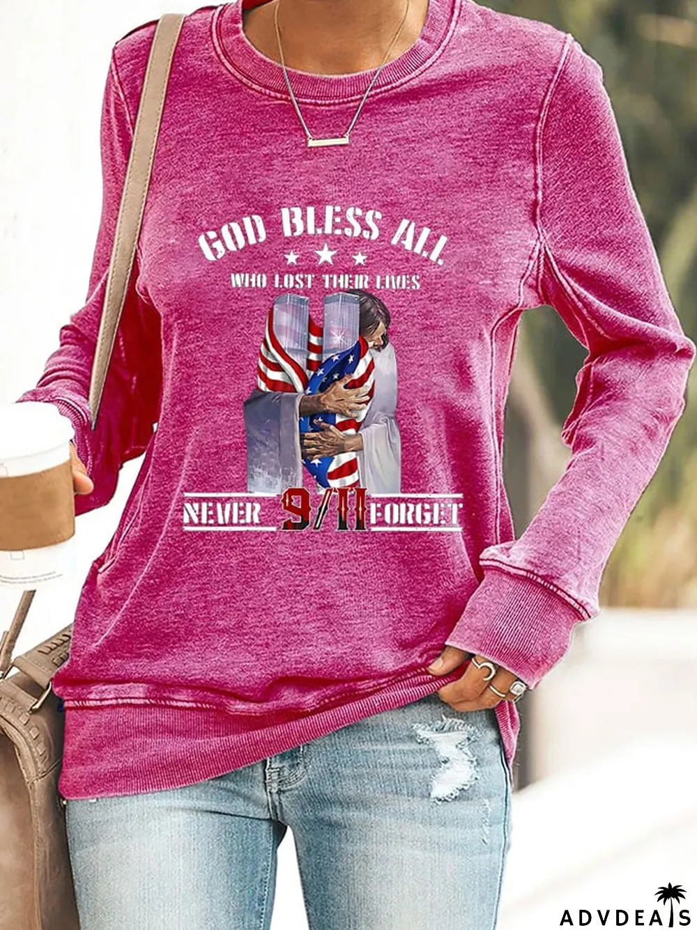 Women'S Casual God Bless All Who Lost Their Lives Never Forget 9.11 - Perfect Long-Sleeved Sweatshirt