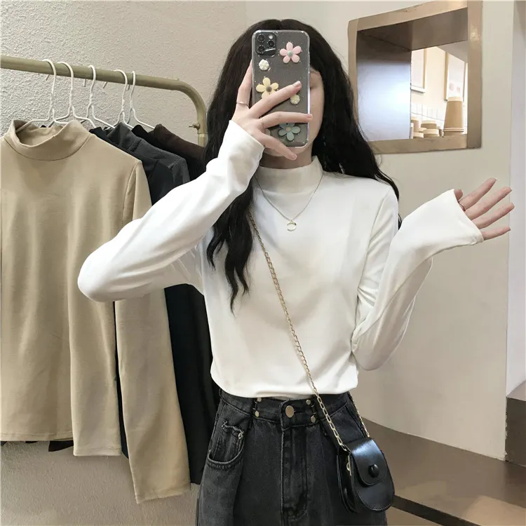Brownm Brownm 2024 New Interior With Long-Sleeved T-Shirt Student Top Women's Dress