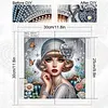 Noble blanche en forme sp&eacute;ciale 5d &agrave; pierres partielles DIY peintures de diamants peintures d&rsquo;art pr&eacute;cieux pour adultes d&eacute;butants d&eacute;coration int&eacute;rieur
