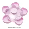Divided Spinning Snack Serving Tray 5-Compartment Rotating Round Snackle Box Container with Lid for Chips and Dip Nut Candy Fruit Party Picnic
