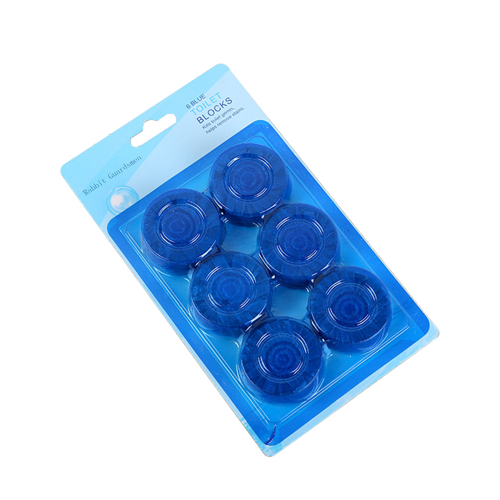 

6pcs Blue Bubble Toilet Cleaner Automatic Flushing Toilet Deodorant Block, 501 Original