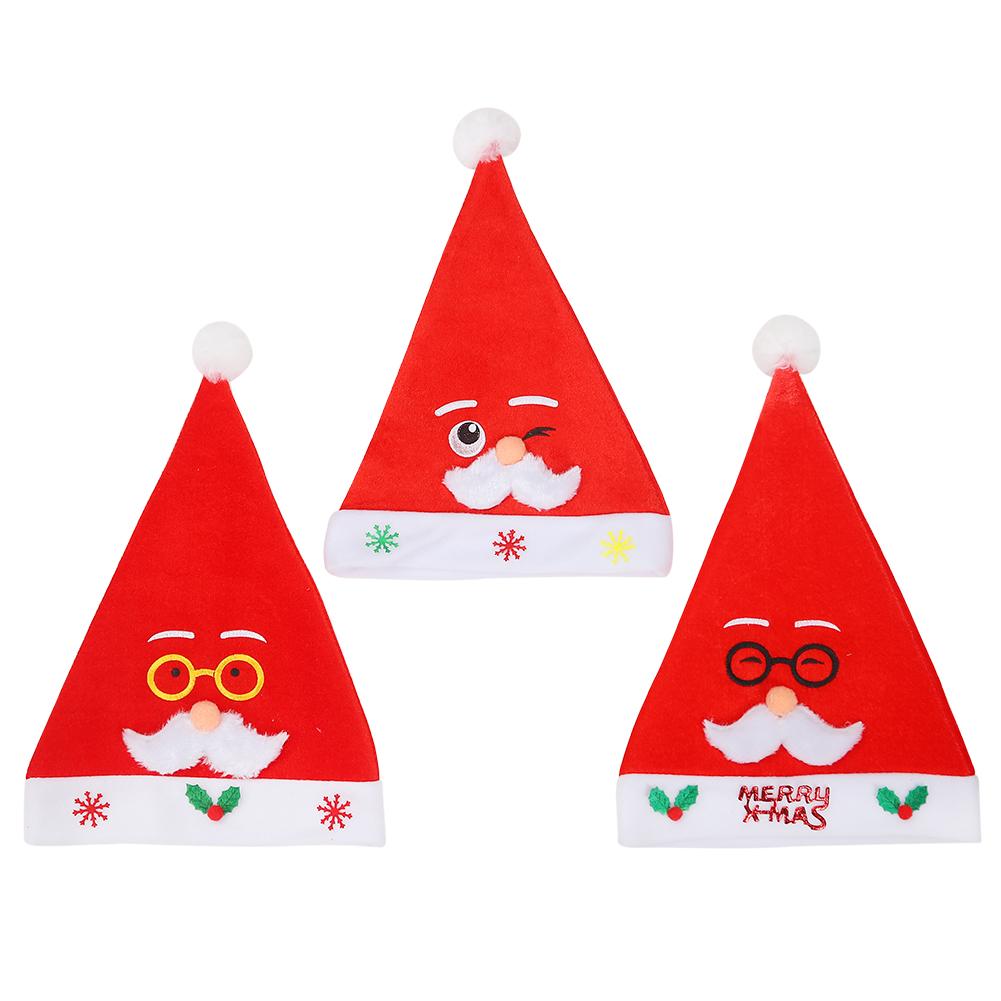 

Cute Santa Claus Hat Winter Warm Adults Christmas Cap Xmas New Year Decor, Yellow glassess, 501 Original