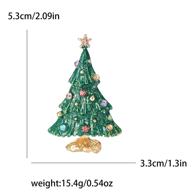 Elegant Lady Pin Christmas Tree Alloy Enamel Unisex Brooches