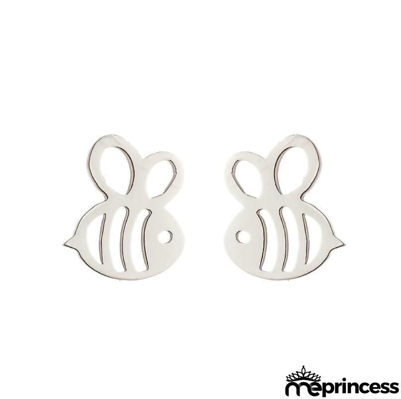 Women Fashion Hollow Eagle Owl Snake Dolphin Bee Giraffe Elephant Dog Cat Rabbit Fish Bird Penguim Stainless Steel Stud Earrings