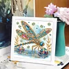 5D DIY Partial Special Shaped Drill Dragonfly Diamond Painting With Frame Decor 19.2x19.2cm