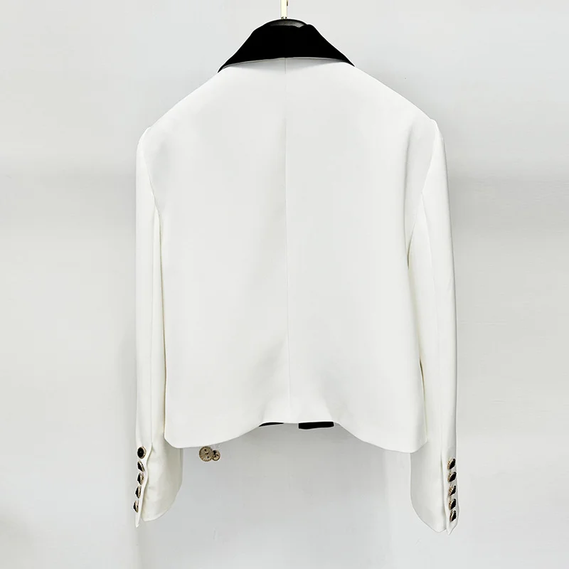 Nigikala Nigikala New Star Fashion Collage Hit The Blue Fruit Collar Short Small Suit Jacket