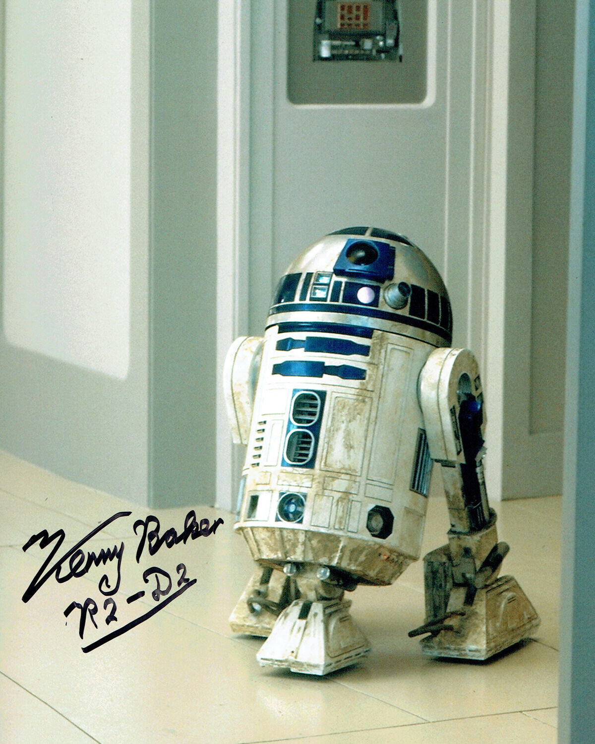 Kenny BAKER Hand SIGNED Autograph Photo Poster painting AFTAL RD COA - R2-D2 Star Wars Image