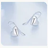 925 Sterling Silver Heart Shaped Simple Earrings 