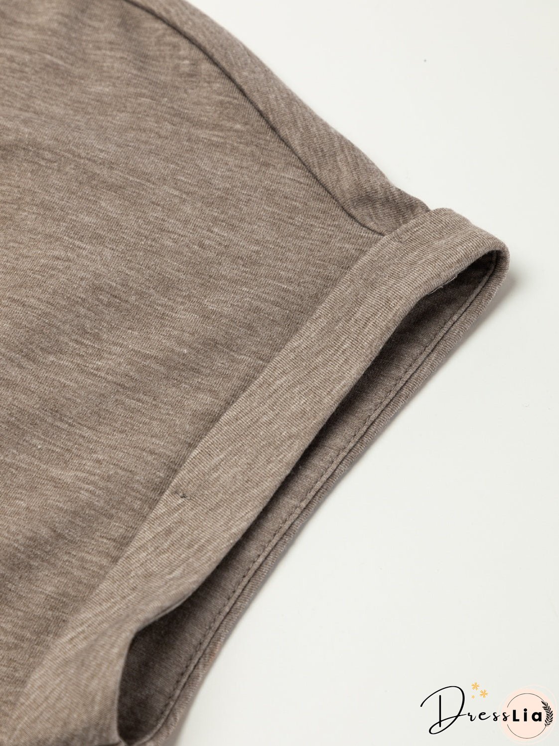 Exposed Seam Round Neck Mini Dress