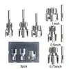 Water Pipe Wrench Thread for 1/2 & 3/4 & 1 Inch PVC/Plastic Pipes Drill Driven Plumbing Repair Kit Pipe Thread Cutting Tool Compatible for Electric Drill