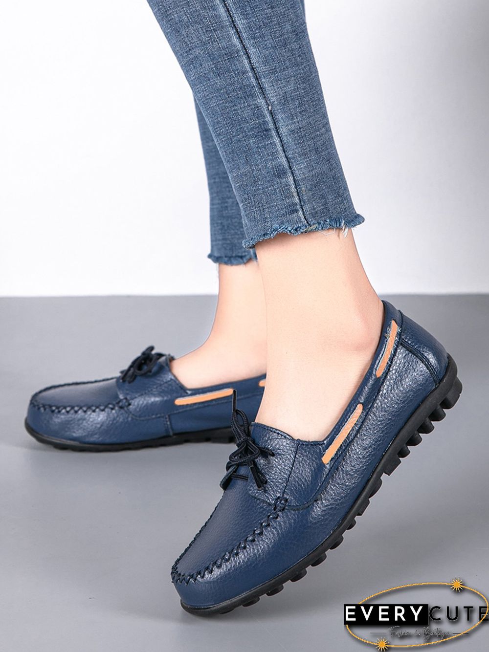 Retro Casual Simple Lace-up Flat Shoes