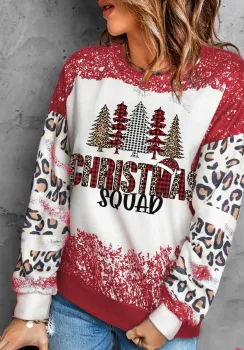 Christmas mottled snowflake loose sweatshirt