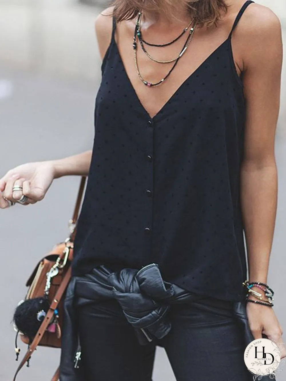 Holiday V Neck Tops