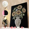 DIY Pearl Painting Sunflower for Home Wall Decor with Frame(40*30cm)
