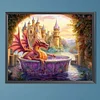 (US Only)Dragon Partial AB Diamond Round Drill DIY Diamond Painting Kit Home Decor55x45cm