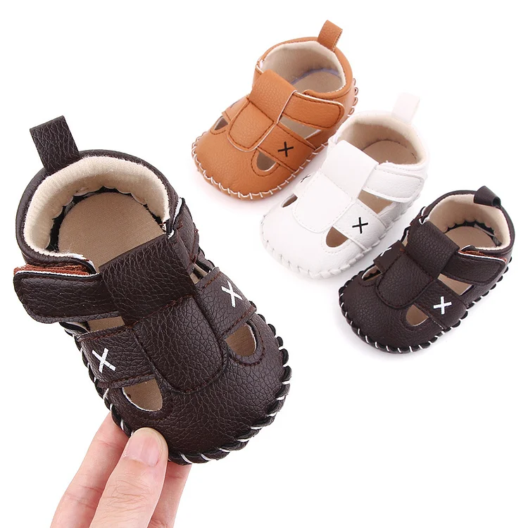 20"-22'' Two-Colors Handmade Leather Shoes Accessories for Reborn Baby Doll Boy