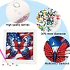 Butterfly Flower 5D DIY Partial Special Shaped Drill Diamond Painting With Frame Kit 17.2x17.2cm