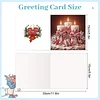 6PCS DIY Diamond Art Greeting Cards Christmas Candle Congratulations Cards Gift