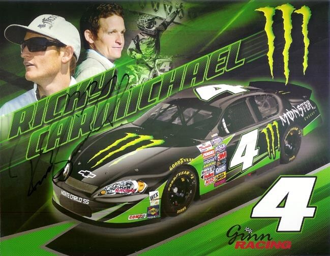 *RICKY CARMICHAEL*SIGNED*AUTOGRAPHED*Photo Poster painting CARD*MONSTER*GINN RACING*COA*