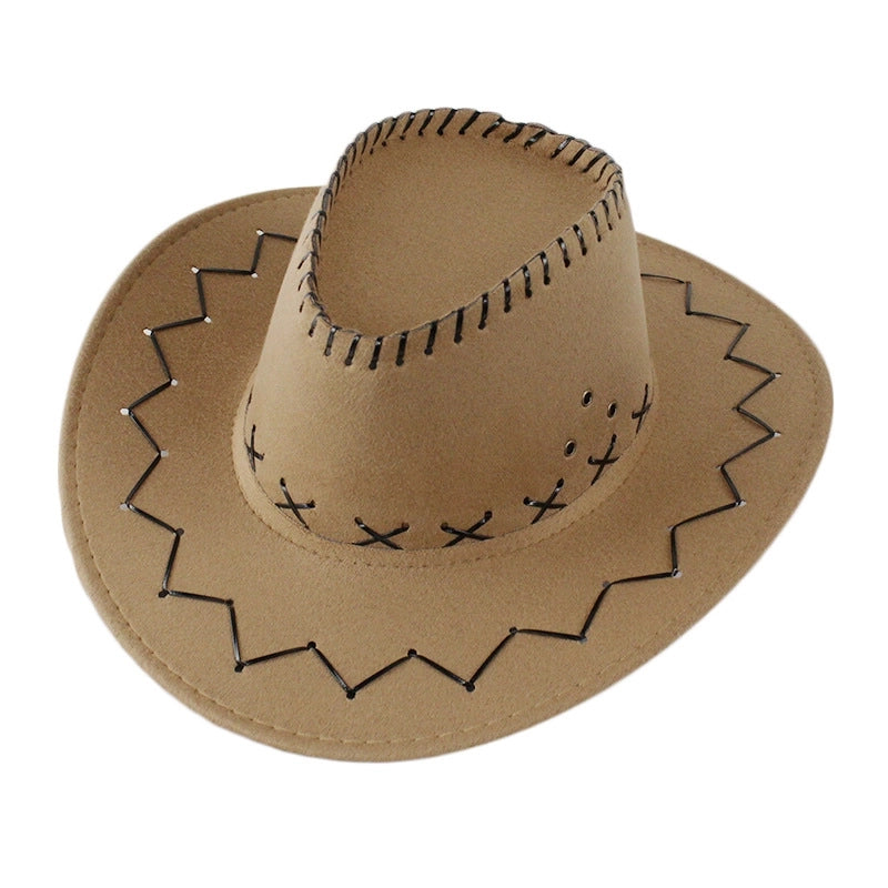 Western Cowboy Hat Knight Hat Men’s And Women’s Sun Hat Big Along Outdoor Performance Cowboy Hat Big Eaves Prairie Travel Hat