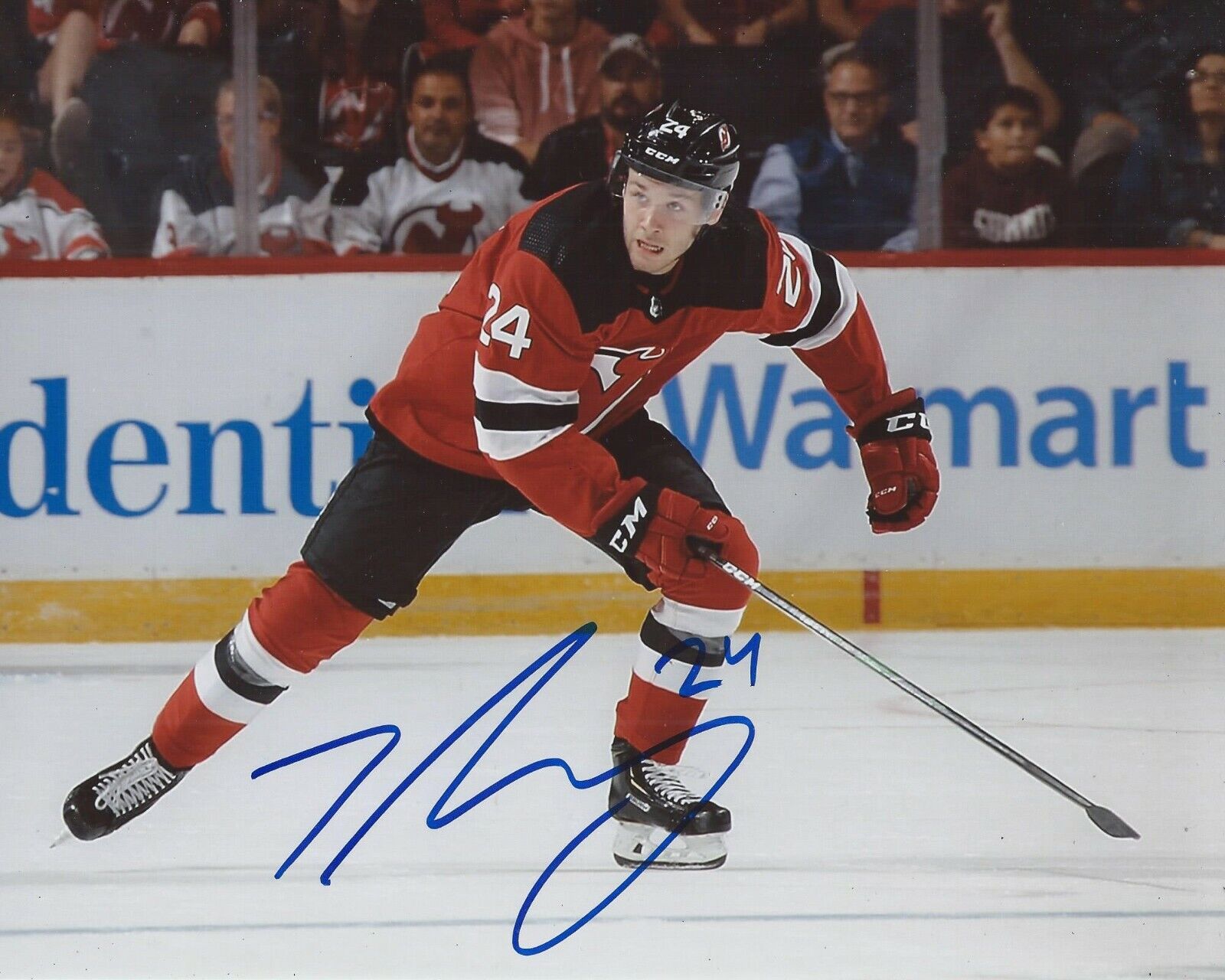 Ty Smith Signed 8x10 Photo Poster painting New Jersey Devils Autographed COA D