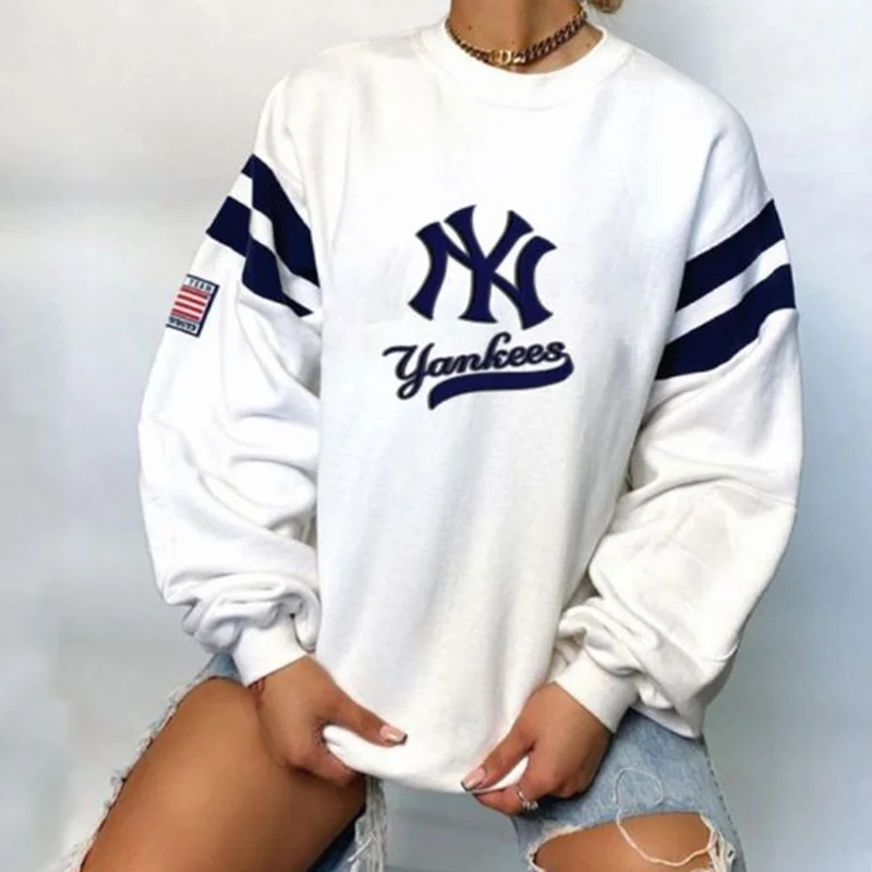 Women's Support New York Yankees Baseball  Print Sweatshirt
