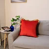 Velvet Golden Tassels Plush Home Living Creative Cushion Pillow Cover