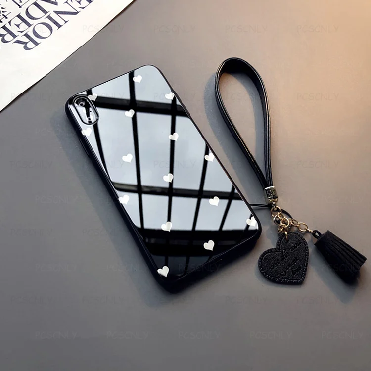 Glass Case For Huawei Nova Y60 Y61 Y70 Y71 Plus Y90 Y91 Fashion Love Heart Hard Phone Cover