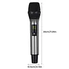 Wireless Microphone For Singing with Rechargeable Receiver Metal Cordless Handheld Mic for Home Karaoke Meeting Party Church Wedding KTV